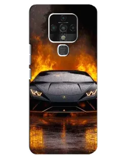 Чохол для TECNO Camon 16 з картинкою «Lamborghini у вогні»