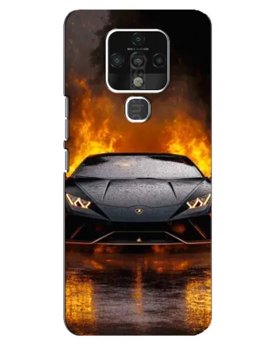 Чохол для TECNO Camon 16 з картинкою «Lamborghini у вогні»