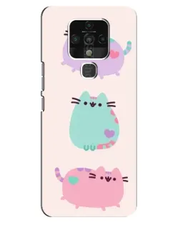 Чохол для TECNO Camon 16 з картинкою «Pusheen тріо»