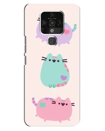 Чохол для TECNO Camon 16 з картинкою «Pusheen тріо» Чохол для TECNO Camon 16 з картинкою «Pusheen тріо»