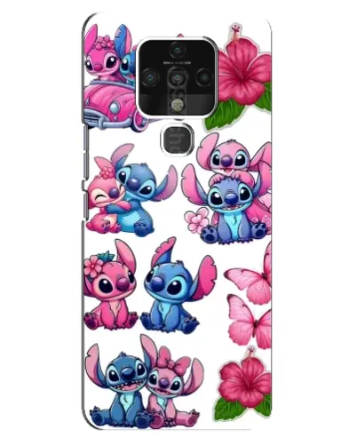 Чохол для TECNO Camon 16 з картинкою «Стікери Stitch та Angel»