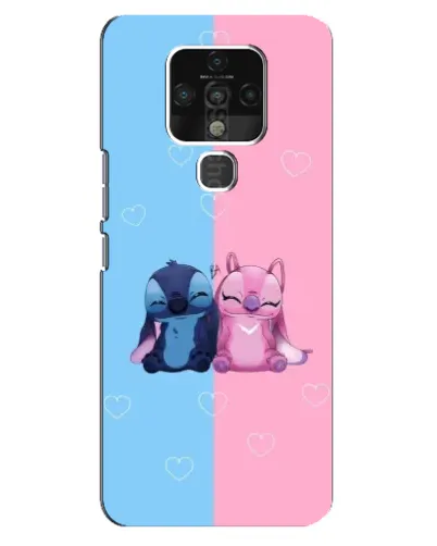 Чохол для TECNO Camon 16 з картинкою «Stitch та Angel Love»