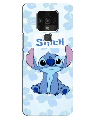 Чохол для TECNO Camon 16 з картинкою «Stitch серед квітів»