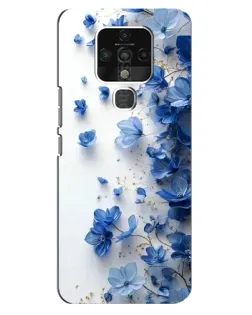 Чохол для TECNO Camon 16 з картинкою «Блакитний квітковий каскад»