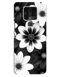 Чохол для TECNO Camon 16 з картинкою «Монохромні айстри»