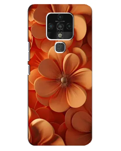 Чохол для TECNO Camon 16 з картинкою «Помаранчева макро квітка»