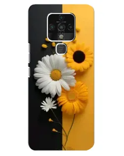 Чохол для TECNO Camon 16 з картинкою «Соняшник та ромашка»