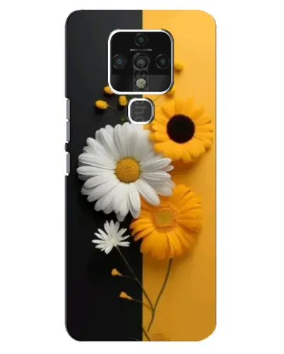 Чохол для TECNO Camon 16 з картинкою «Соняшник та ромашка»