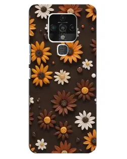 Чохол для TECNO Camon 16 з картинкою «Візерунок з маленьких соняшників»
