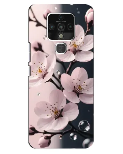 Чехол для TECNO Camon 16 с картинкой «Нежная сакура и капли» Чехол для TECNO Camon 16 с картинкой «Нежная сакура и капли»