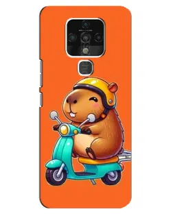Чохол для TECNO Camon 16 з картинкою «Капібара на скутері»