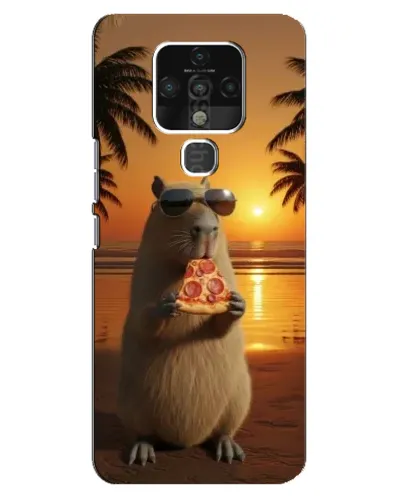 Чохол для TECNO Camon 16 з картинкою «Капібара з піцою» Чохол для TECNO Camon 16 з картинкою «Капібара з піцою»