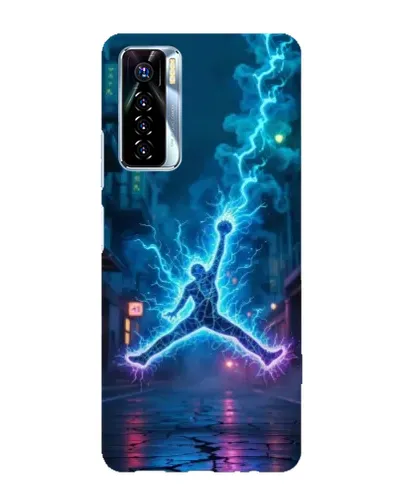 Чехол для TECNO Camon 17 Pro с картинкой «Jordan Gold Jumpman»