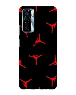 Чехол для TECNO Camon 17 Pro с картинкой «Jordan Red Pattern» Чехол для TECNO Camon 17 Pro с картинкой «Jordan Red Pattern»