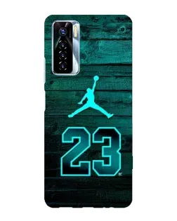 Чехол для TECNO Camon 17 Pro с картинкой «Jordan Cyan 23» Чехол для TECNO Camon 17 Pro с картинкой «Jordan Cyan 23»