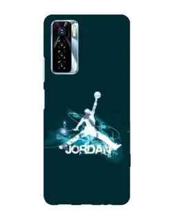 Чехол для TECNO Camon 17 Pro с картинкой «Jordan Blue Fire» Чехол для TECNO Camon 17 Pro с картинкой «Jordan Blue Fire»
