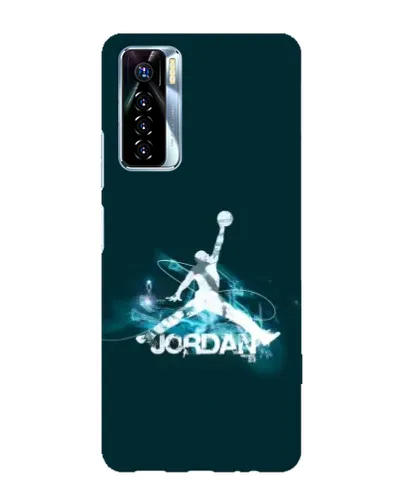 Чехол для TECNO Camon 17 Pro с картинкой «Jordan Blue Fire»