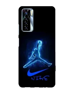 Чехол для TECNO Camon 17 Pro с картинкой «Jordan Neon Blue» Чехол для TECNO Camon 17 Pro с картинкой «Jordan Neon Blue»