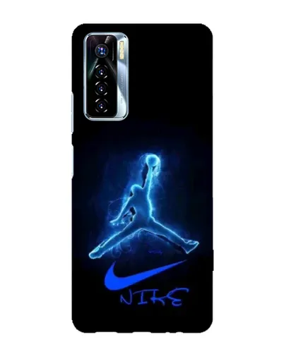 Чехол для TECNO Camon 17 Pro с картинкой «Jordan Neon Blue»
