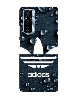 Чехол для TECNO Camon 17 Pro с картинкой «Adidas Trefoil Blue»
