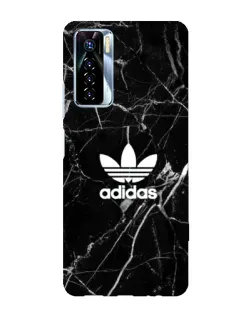 Чехол для TECNO Camon 17 Pro с картинкой «Белый мрамор Adidas»