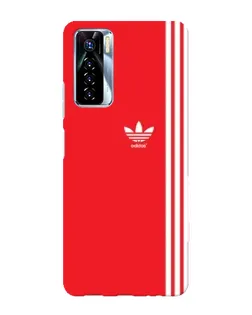 Чехол для TECNO Camon 17 Pro с картинкой «Красный минимализм Adidas»
