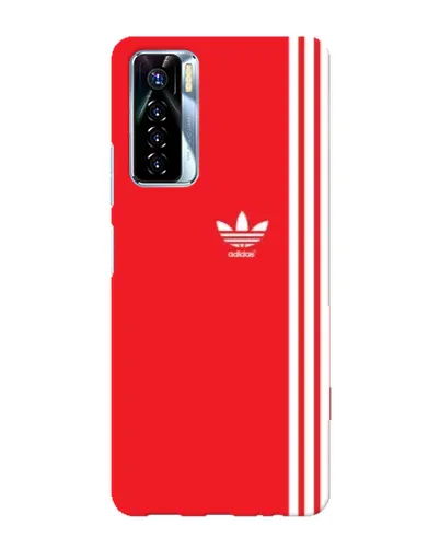 Чехол для TECNO Camon 17 Pro с картинкой «Красный минимализм Adidas»