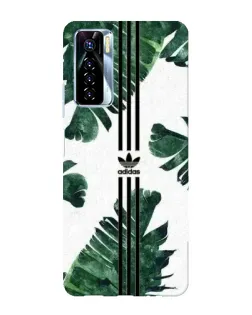 Чехол для TECNO Camon 17 Pro с картинкой «Пальмовые листья адидас»