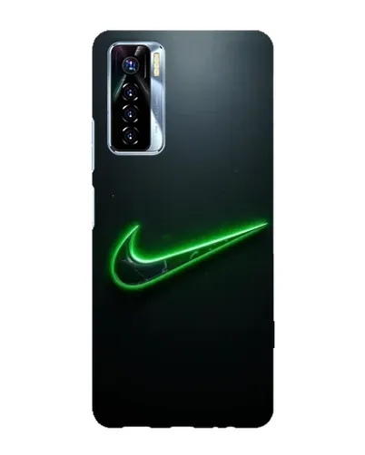 Чехол для TECNO Camon 17 Pro с картинкой «Неоновый контур Nike»