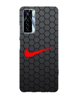 Чехол для TECNO Camon 17 Pro с картинкой «Nike — карбоновая сетка»