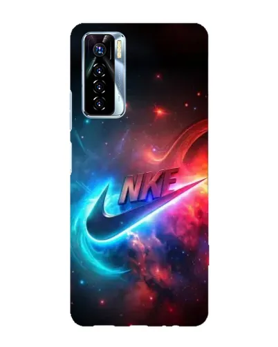 Чехол для TECNO Camon 17 Pro с картинкой «Огненный логотип Nike»