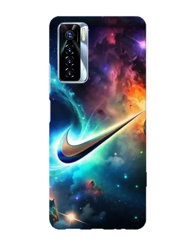 Чехол для TECNO Camon 17 Pro с картинкой «Космический Nike Swoosh»