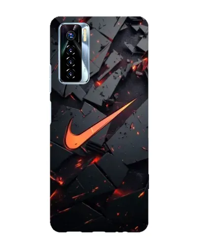 Чехол для TECNO Camon 17 Pro с картинкой «Nike — эффект разломов»