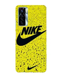 Чехол для TECNO Camon 17 Pro с картинкой «Желтый текстурный Nike»