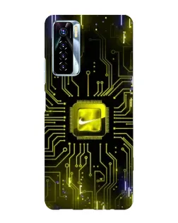 Чехол для TECNO Camon 17 Pro с картинкой «Nike — золотая искра»