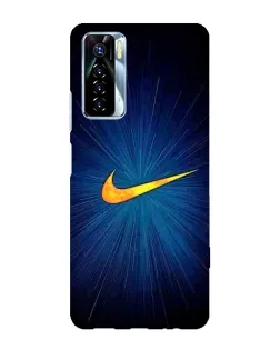 Чехол для TECNO Camon 17 Pro с картинкой «Синий пульс Nike»