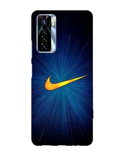 Чехол для TECNO Camon 17 Pro с картинкой «Синий пульс Nike» Чехол для TECNO Camon 17 Pro с картинкой «Синий пульс Nike»
