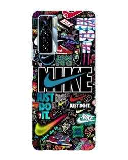 Чехол для TECNO Camon 17 Pro с картинкой «Яркий коллаж Nike»