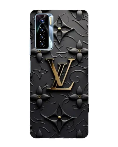 Чехол для TECNO Camon 17 Pro с картинкой «Кожаная текстура LV»