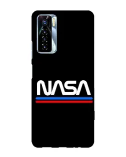 Чехол для TECNO Camon 17 Pro с картинкой «NASA — классика Red Blue» Чехол для TECNO Camon 17 Pro с картинкой «NASA — классика Red Blue»