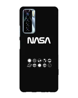Чехол для TECNO Camon 17 Pro с картинкой «NASA — технический принт» Чехол для TECNO Camon 17 Pro с картинкой «NASA — технический принт»