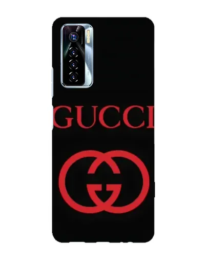 Чехол для TECNO Camon 17 Pro с картинкой «Gucci — красный логотип»