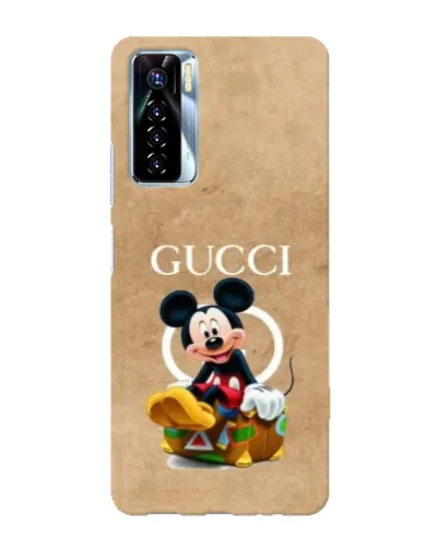 Чехол для TECNO Camon 17 Pro с картинкой «Микки Маус Gucci — крафт»