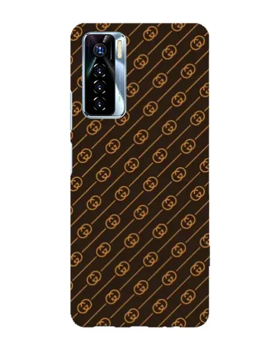 Чехол для TECNO Camon 17 Pro с картинкой «Gucci — золотые диагонали»