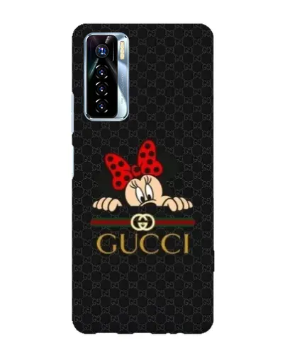 Чехол для TECNO Camon 17 Pro с картинкой «Минни Маус Gucci — черный»