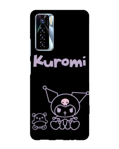 Чехол для TECNO Camon 17 Pro с картинкой «Kuromi — черный минимализм»
