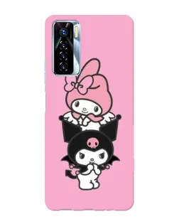 Чехол для TECNO Camon 17 Pro с картинкой «My Melody и Kuromi» Чехол для TECNO Camon 17 Pro с картинкой «My Melody и Kuromi»