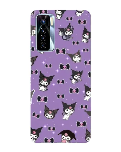 Чехол для TECNO Camon 17 Pro с картинкой «Kuromi — паттерн»