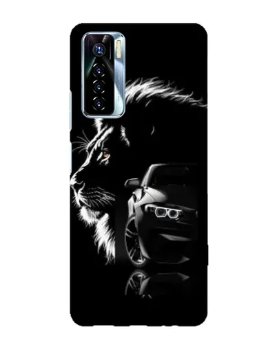 Чохол для TECNO Camon 17 Pro з картинкою «BMW та лев» Чохол для TECNO Camon 17 Pro з картинкою «BMW та лев»