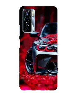 Чохол для TECNO Camon 17 Pro з картинкою «Спортивна BMW та квіти» Чохол для TECNO Camon 17 Pro з картинкою «Спортивна BMW та квіти»